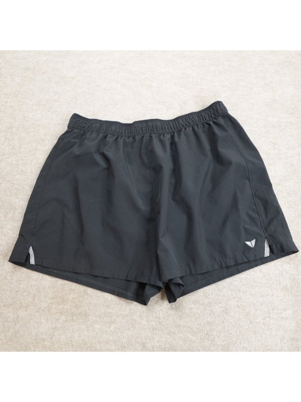 Korsa Mens Shorts Large Black Drawstring Lined Running 2.5" in